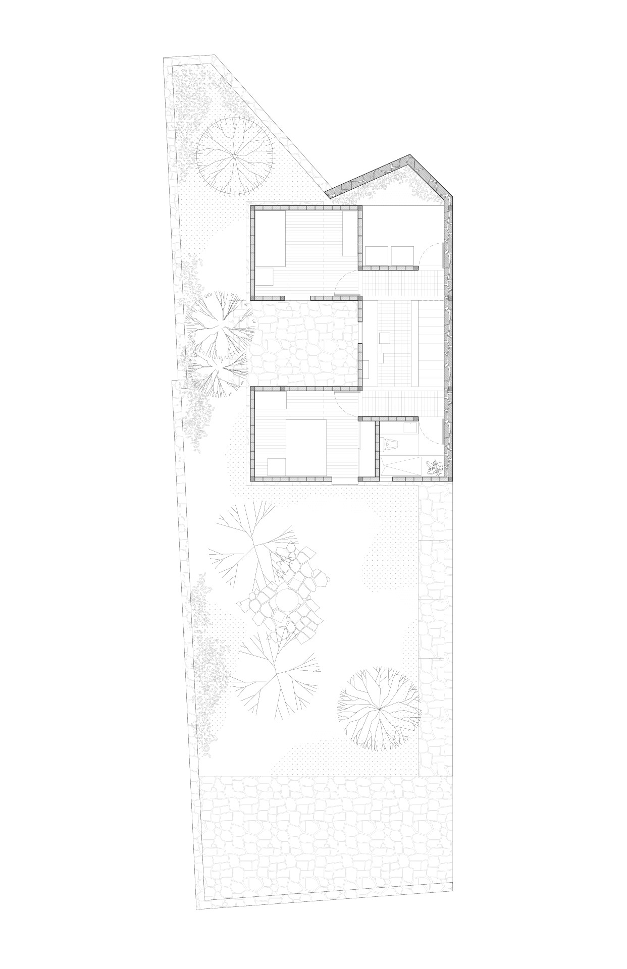 Blueprints, Casa Nakasone, Escobedo–Soliz, 2019. Second Floor.