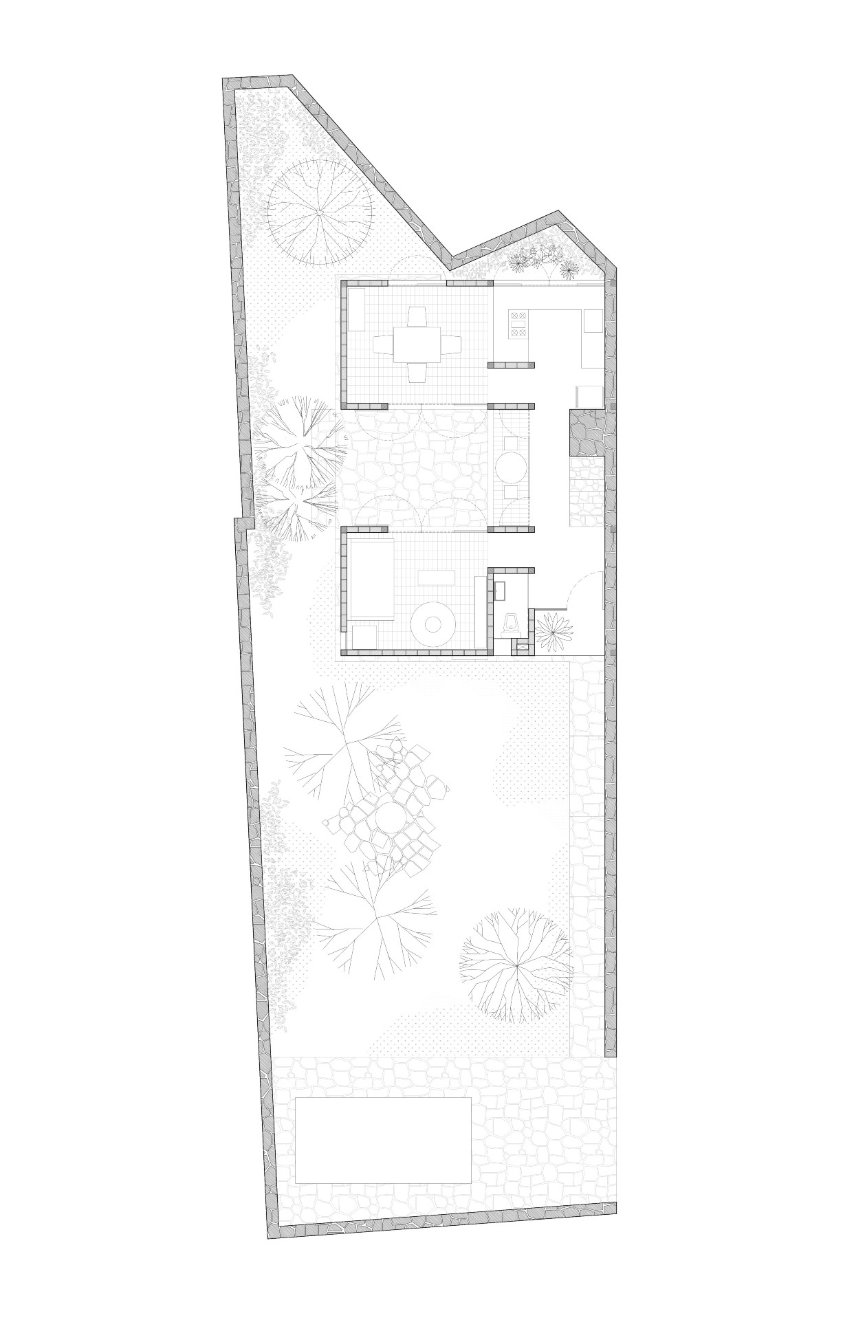 Blueprints, Casa Nakasone, Escobedo–Soliz, 2019. First Floor.