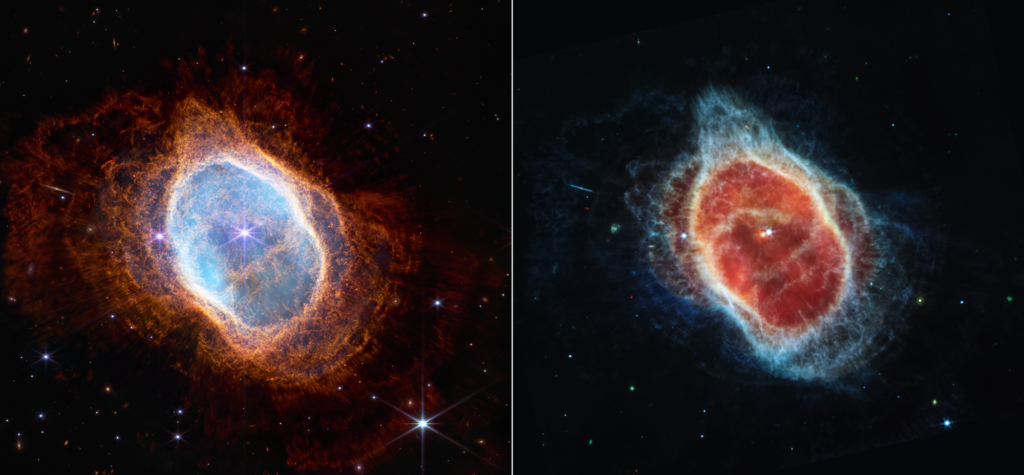 Nebulosa del Anillo del Sur. Foto: NASA, ESA, CSA, STScI