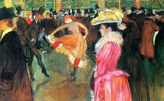 At the Moulin Rouge: The Dance by Henri de Toulouse-Lautrec, 1889-1890, via The Philadelphia Museum of Art